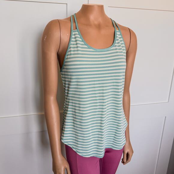 CALIA by Carrie Underwood, Move Stripe Racerback Athletic Tank-Blue Nile - Small - Picture 2 of 9